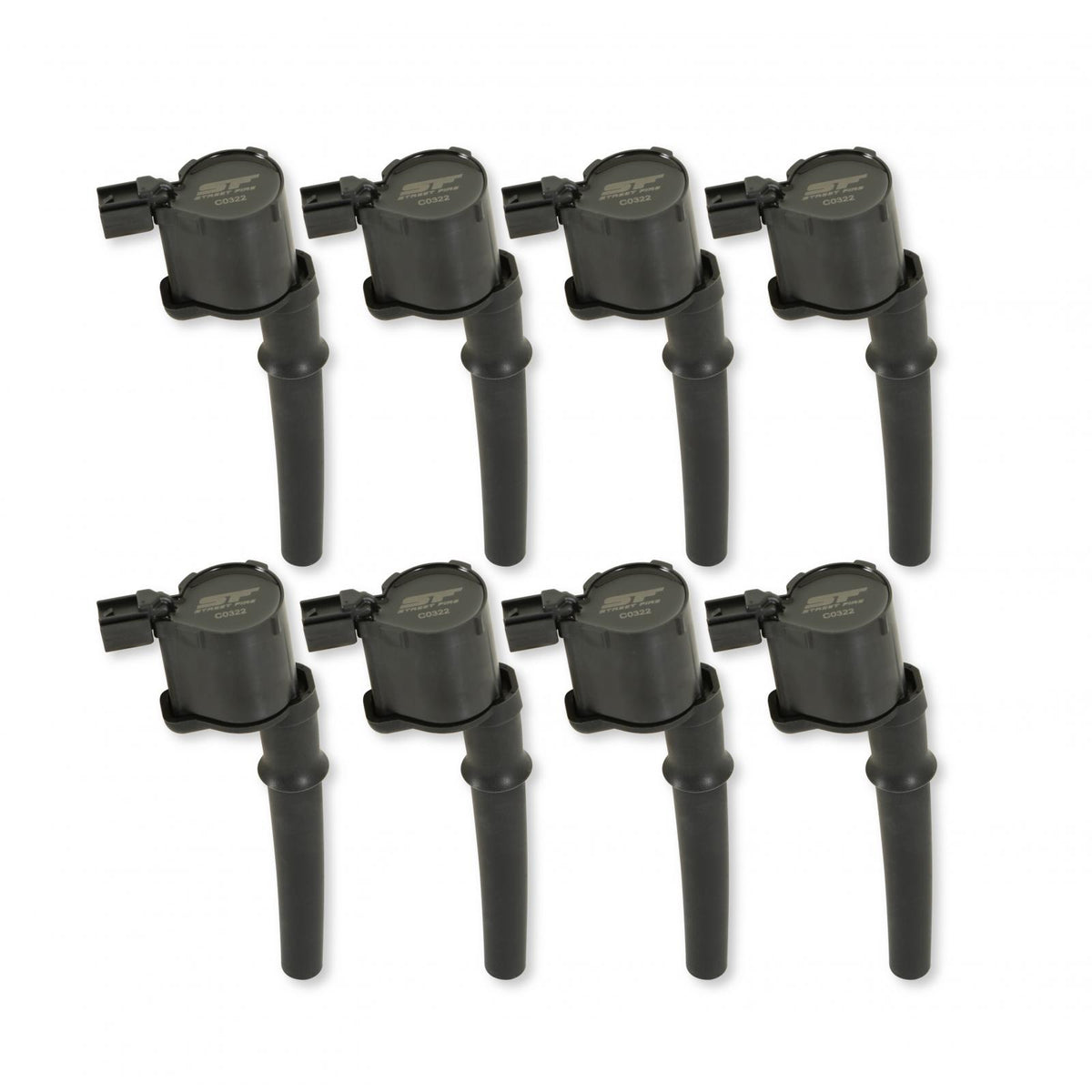 Street Fire Ignition Coils 1999-2014 Ford 4.6L/5.4L 4-Valve Engines, Black. 8-Pack 8-Pack, Direct Bolt-In To Factory Connectors MSD Ignition