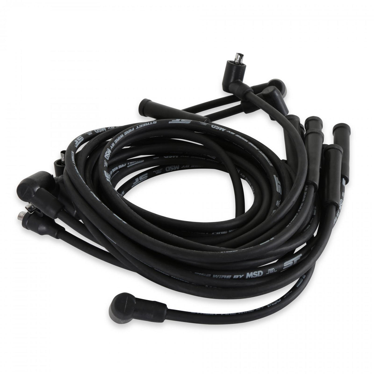 Street-Fire Wire Set Chrys. 383-440 Socket The Terminals Are Covered In Black Boots That Protect The Conductor From Engine Heat To Ensure Spark Delivery MSD Ignition