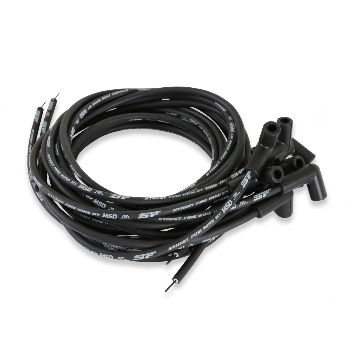 Street-Fire Wire Set 8 Cyl, Hei/ 90 Degree, Universal The Terminals Are Covered In Black Boots That Protect The Conductor From Engine Heat To Ensure Spark Delivery MSD Ignition