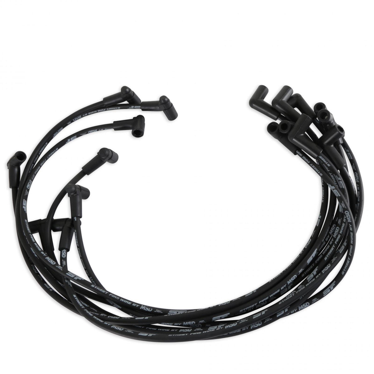 Street-Fire Wire Set Small Block Chevy 350 Hei The Terminals Are Covered In Black Boots That Protect The Conductor From Engine Heat To Ensure Spark Delivery MSD Ignition