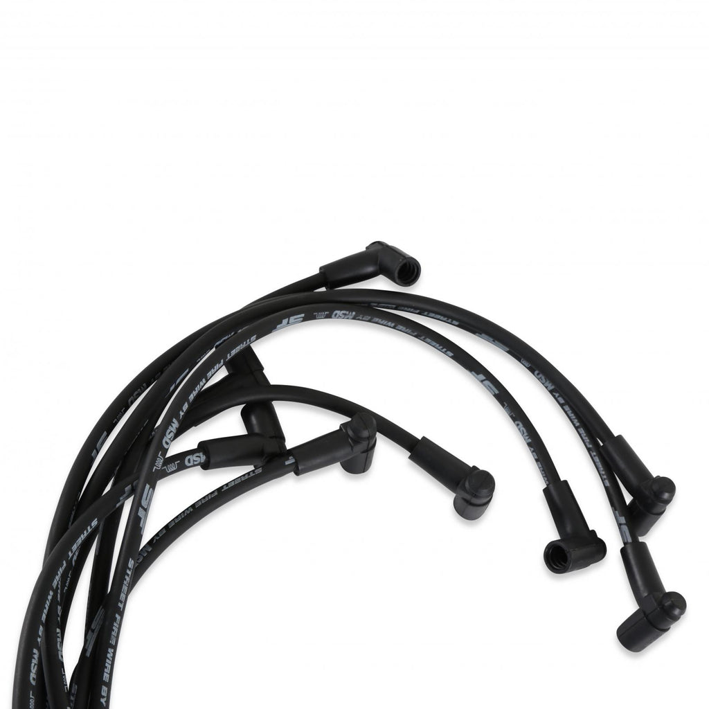 Street-Fire Wire Set Small Block Chevy 350 Hei The Terminals Are Covered In Black Boots That Protect The Conductor From Engine Heat To Ensure Spark Delivery MSD Ignition