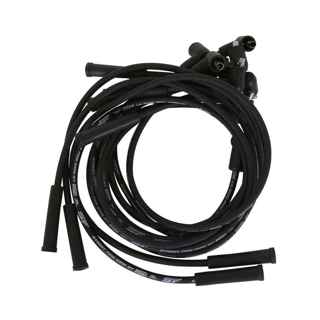 Street-Fire Wire Set Chevy 366-454 Socket The Terminals Are Covered In Black Boots That Protect The Conductor From Engine Heat To Ensure Spark Delivery MSD Ignition