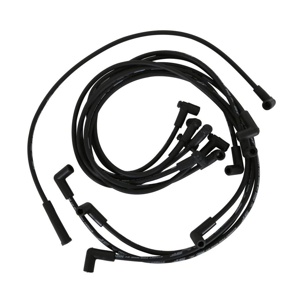 Street-Fire Wire Set '84-'91, Corvette, 350Tpi The Terminals Are Covered In Black Boots That Protect The Conductor From Engine Heat To Ensure Spark Delivery MSD Ignition