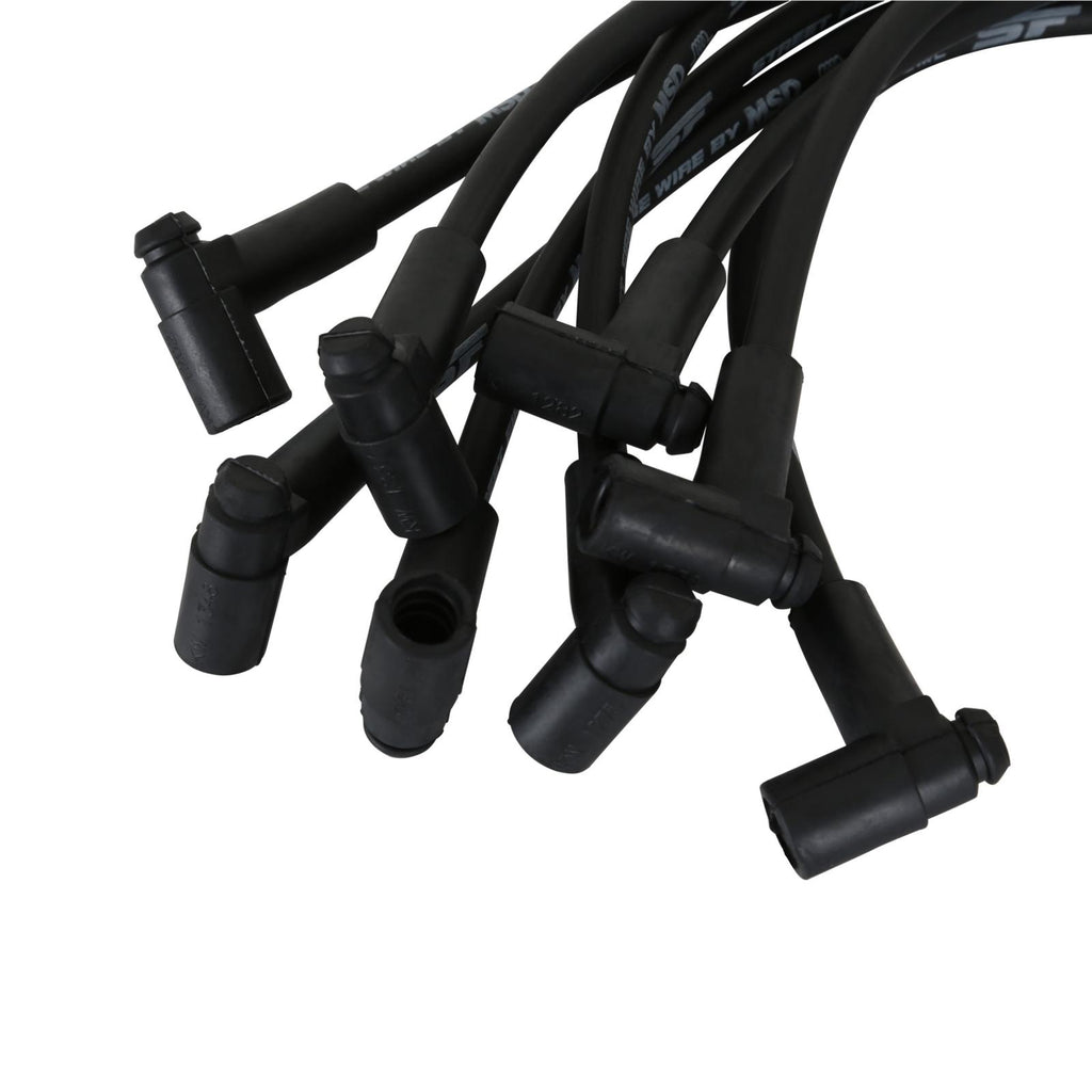 Street-Fire Wire Set '84-'91, Corvette, 350Tpi The Terminals Are Covered In Black Boots That Protect The Conductor From Engine Heat To Ensure Spark Delivery MSD Ignition