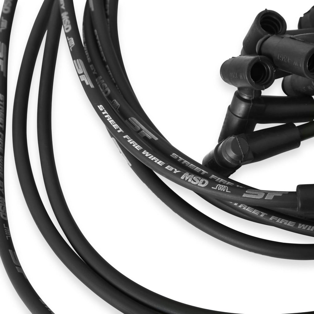 Street-Fire Wire Set Chevy 454 '75-On Hei The Terminals Are Covered In Black Boots That Protect The Conductor From Engine Heat To Ensure Spark Delivery MSD Ignition