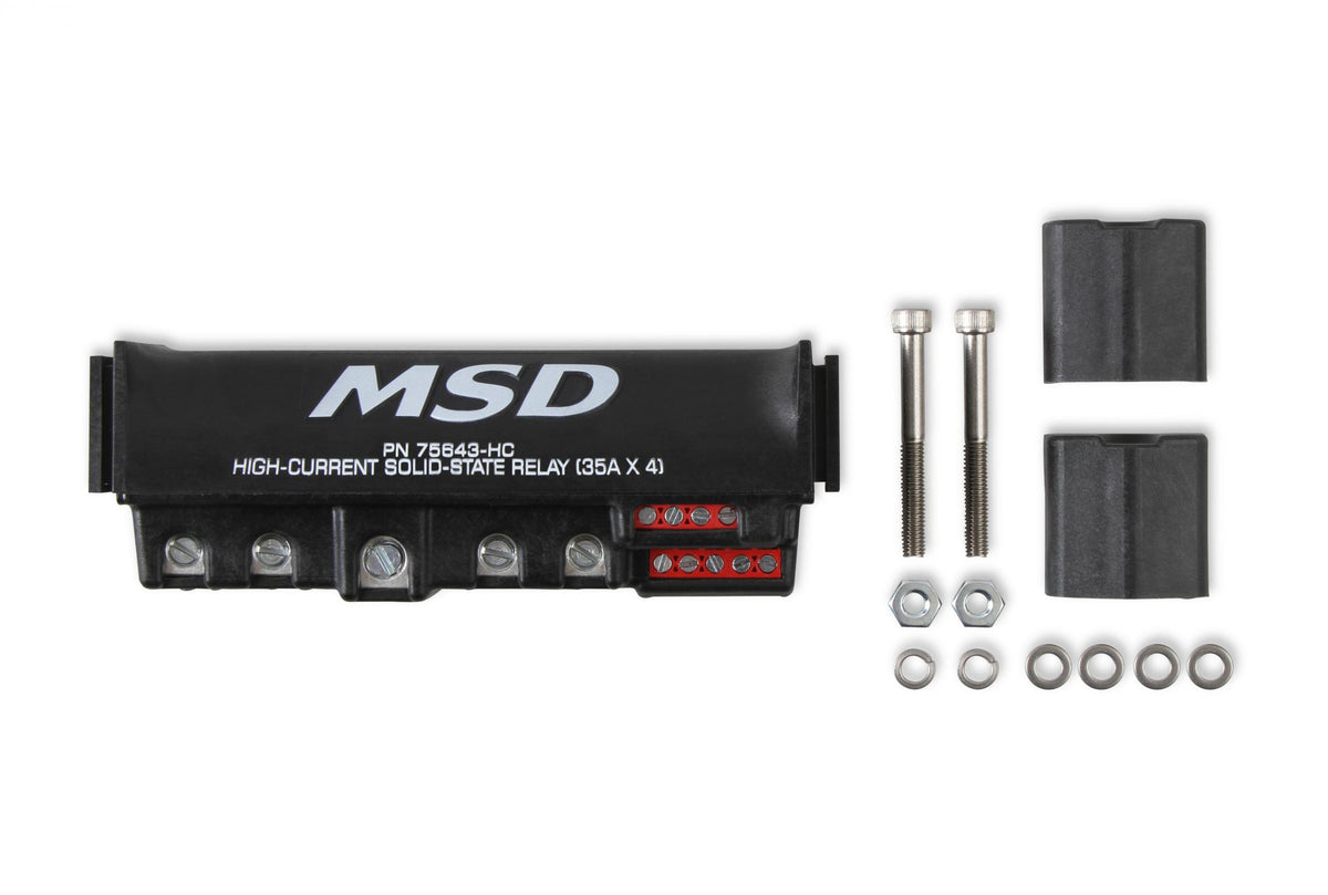 High-Current Solid-State Relay 35Ax4, Black High-Current Solid-State Relay 35 Amp Per Channel Up To 140 Amp Continuous MSD Ignition