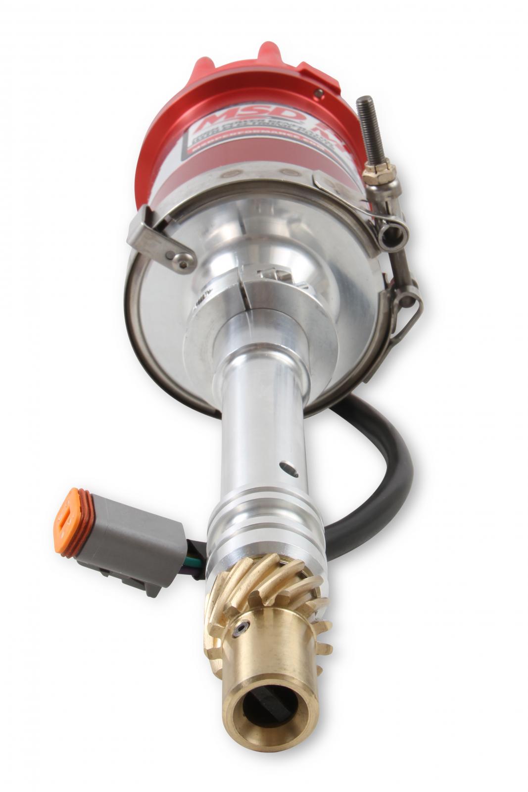 Pro Mag 12Lt Generator, Chevy, Red Supplied With A Bronze Gear, Band Clamp, Cap And Rotor MSD Ignition
