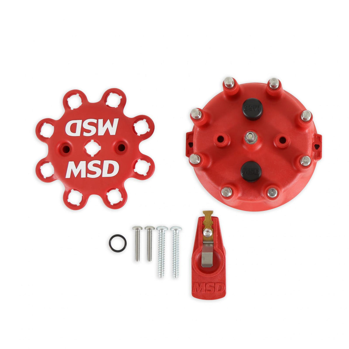 Replacement Cap And Rotor For Pro Mag, Red Replacement Pro Cap 3 Terminal To Terminal Diameter MSD Ignition
