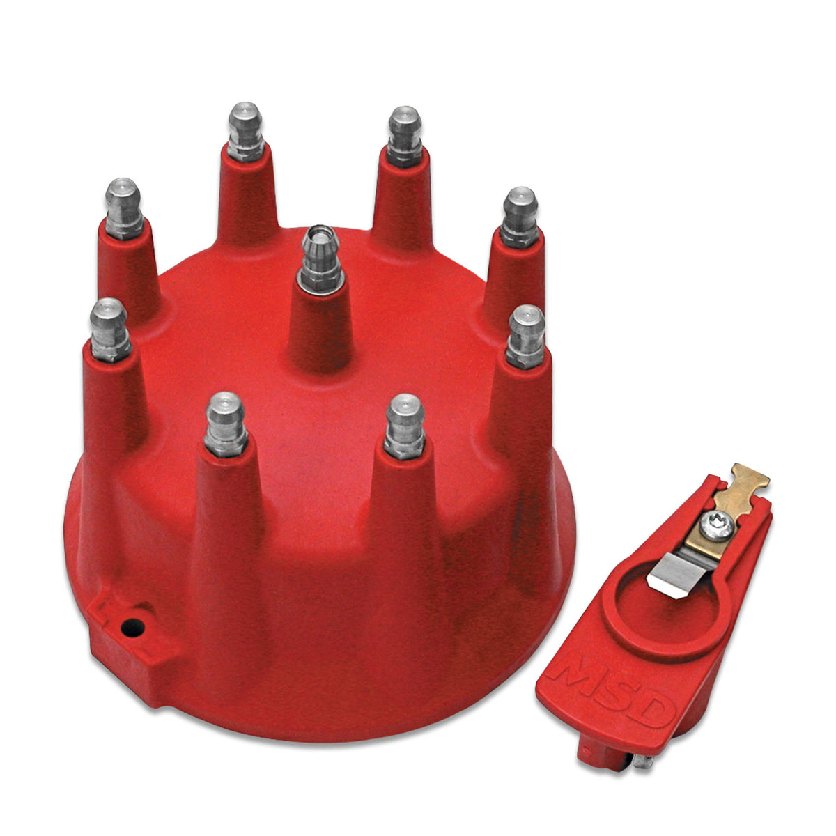 Replacement Cap And Rotor For Pro Mag, Red Replacement Pro Cap 3 Terminal To Terminal Diameter MSD Ignition