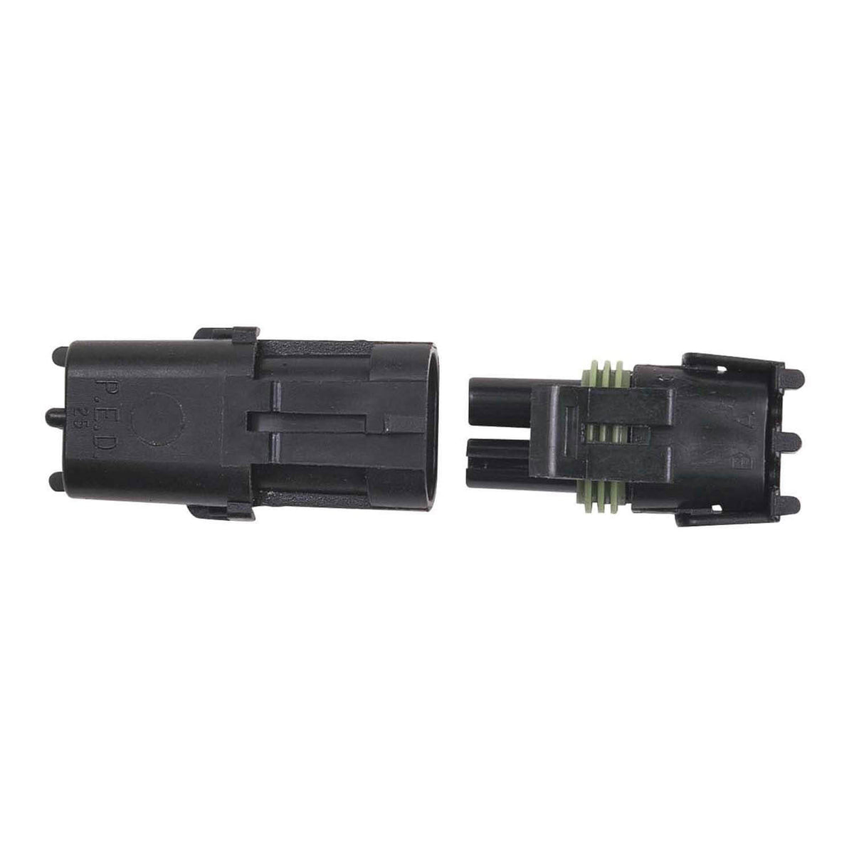 MSD Weathertight Connector 2-Pin Qty 1 Self-Lubricating Silicone Seals For Protection Against Water, Dust, Oil, And Other Engine Compartment Fluids MSD Ignition