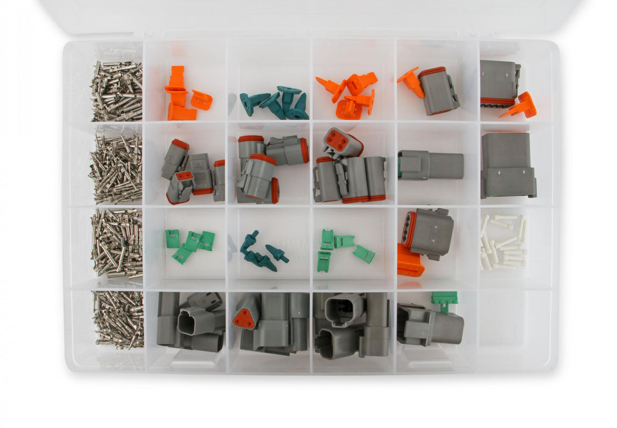 MSD Deutsch Connector Kit 360 Piece Deutsch Connector Kit Comes With 2, 3, 4, 6, 8 And 12 Pole Housings And Pins W/Seals MSD Ignition