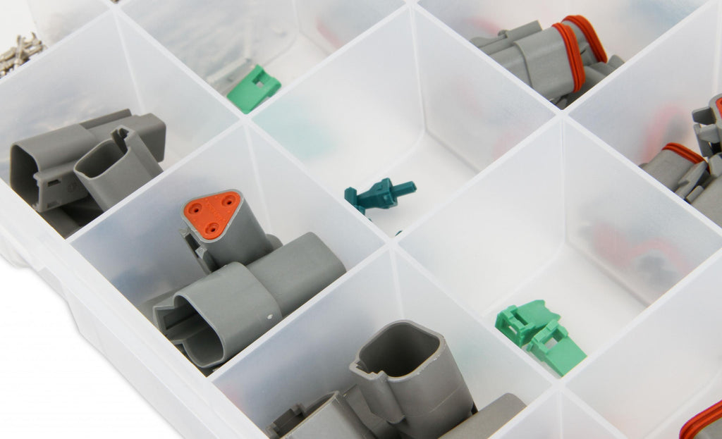 MSD Deutsch Connector Kit 360 Piece Deutsch Connector Kit Comes With 2, 3, 4, 6, 8 And 12 Pole Housings And Pins W/Seals MSD Ignition