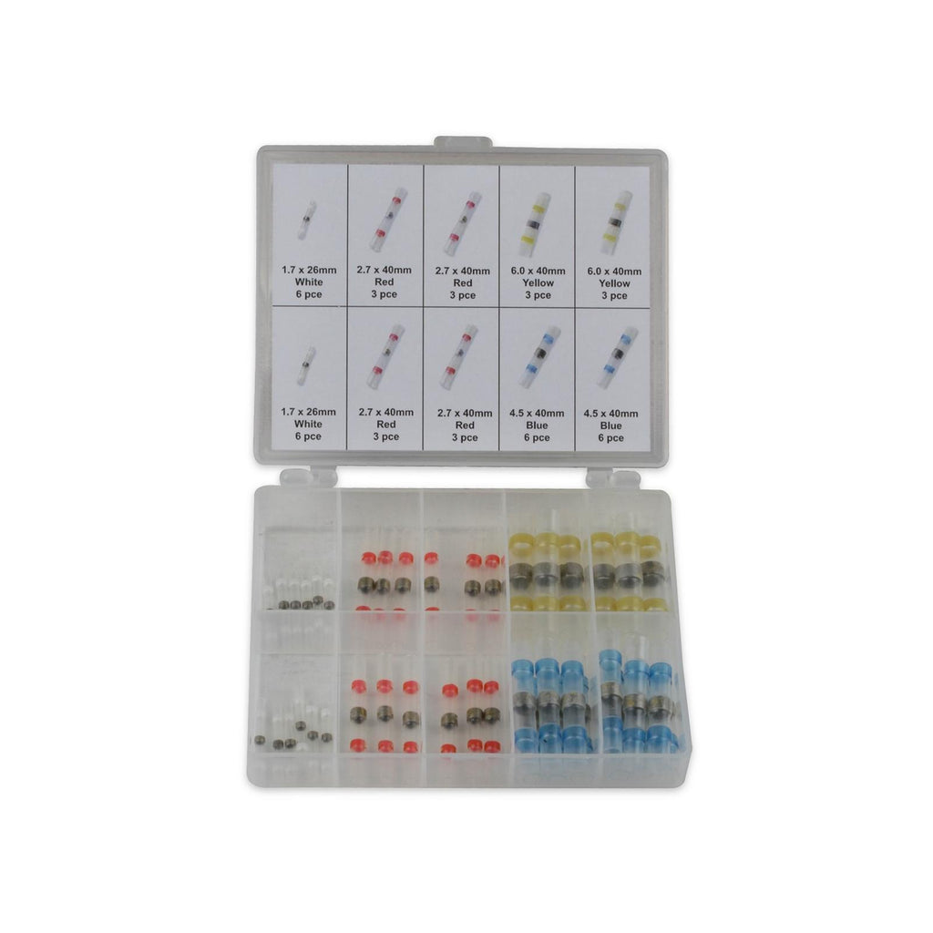 MSD Solder Sleeve Wire Splice Kit 42 Piece Solder Sleeve Splice Heat Shrink Kit, White, Red, Blue And Yellow With 2:1 Shrink Ratio MSD Ignition