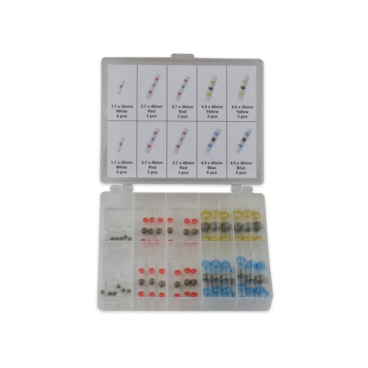 MSD Solder Sleeve Wire Splice Kit 42 Piece Solder Sleeve Splice Heat Shrink Kit, White, Red, Blue And Yellow With 2:1 Shrink Ratio MSD Ignition