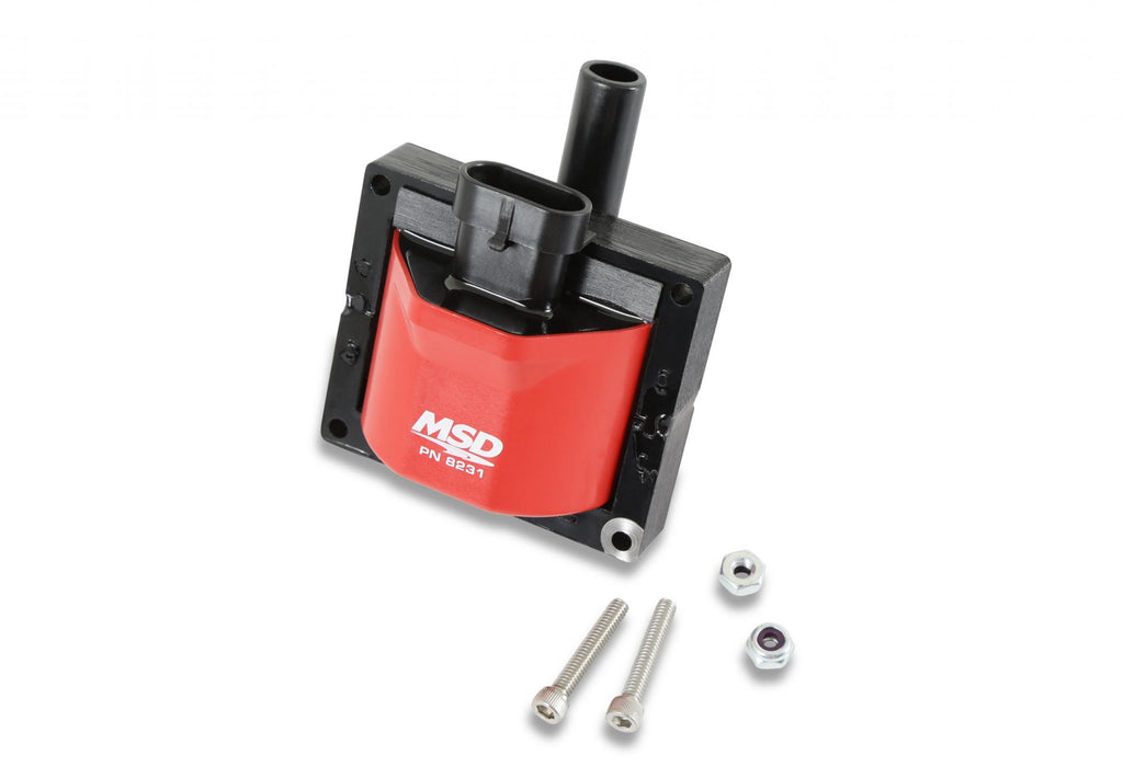 MSD Ignition Connector Coil, Red, 1996-1997 GM Engines, Individual Entry Level Spark Output For GM Vehicles With Single Connector MSD Ignition