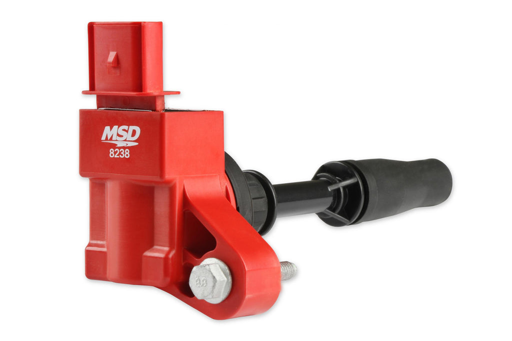 MSD Ignition Coil Blaster Series GM 4-Cyl Engines Red 2013-Present GM Vehicles 2.0L Turbo/2.5L Non-Turbo 4-Cylinder MSD Ignition