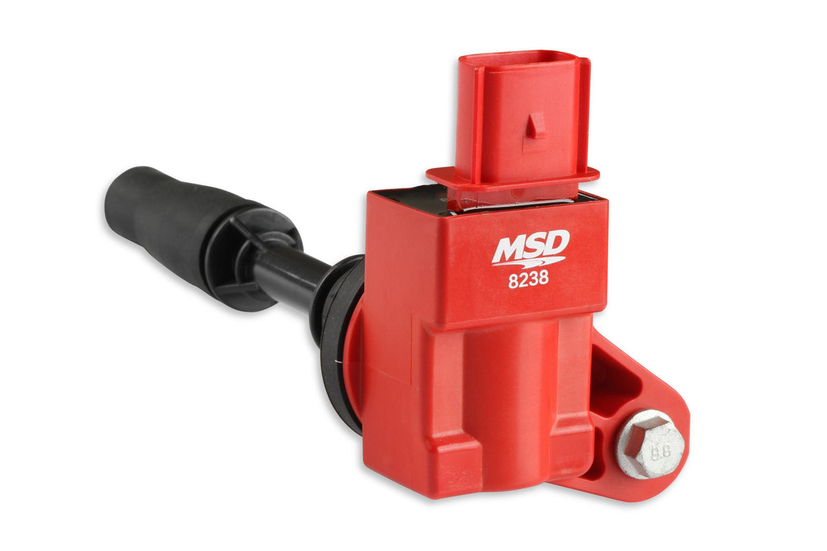MSD Ignition Coil Blaster Series GM 4-Cyl Engines Red 2013-Present GM Vehicles 2.0L Turbo/2.5L Non-Turbo 4-Cylinder MSD Ignition