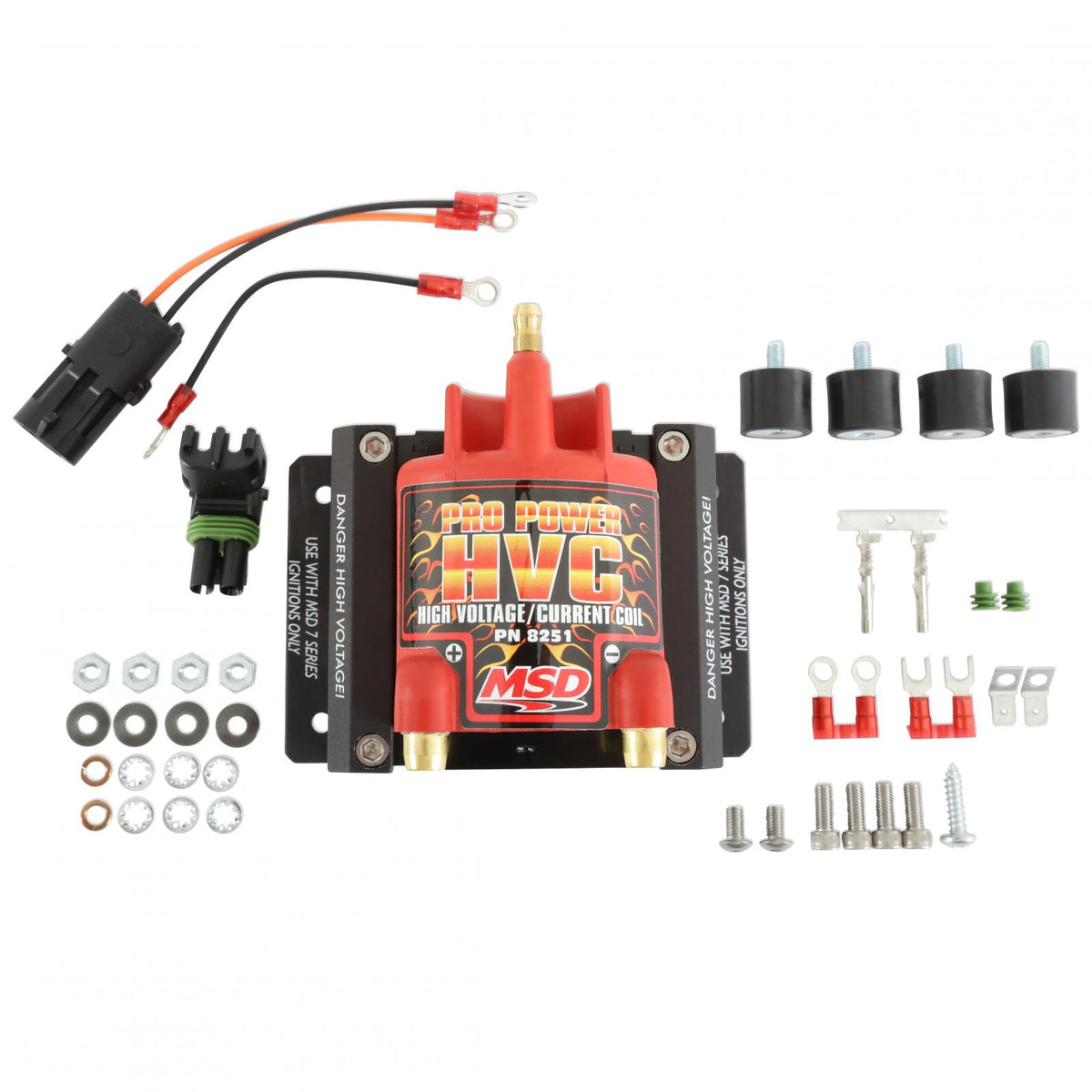 MSD Ignition Coil Pro Power Hvc Red Universal Use With MSD 7 Or 8 Series Ignition Control MSD Ignition