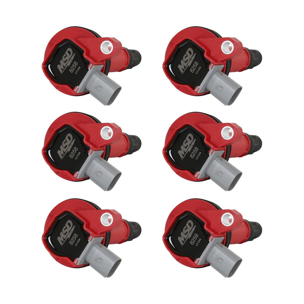 MSD Ignition Coil Ford Ecoboost 3.5L V6 2-Pin Connector Red 2010-2013 Ford Ecoboost 3.5L V6 2-Pin Connector MSD Ignition
