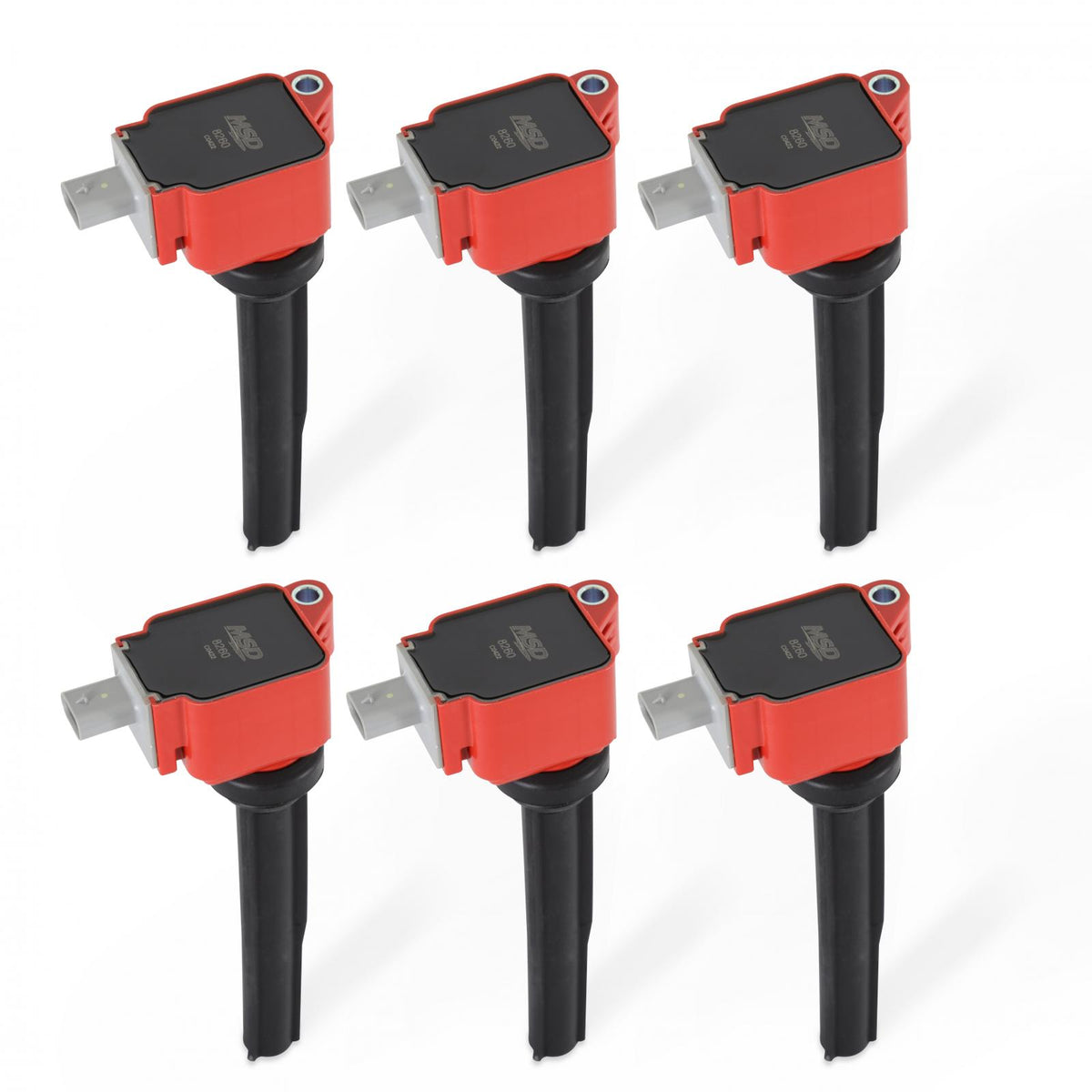MSD Ignition Coil Ford Ecoboost 2.7L V6 Red 6-Pack 2015-2017 Ford Ecoboost 2.7L V6 MSD Ignition