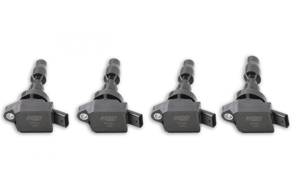 MSD Ignition Coil Blaster Series Hyundai/Kia 1.6L Turbo 4-Pack Fits Hyundai Elantra Sport/Kona/Sonata/Tucson/Veloster 2015-2020 1.6L Turbo Engine 2017-2020 Kia Forte Gt/Forte5/ Optima/Soul 1.6L Turbo Engine MSD Ignition