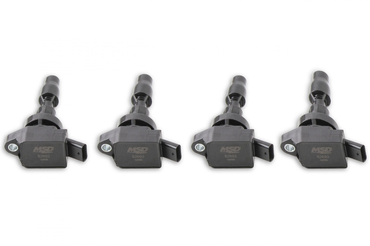MSD Ignition Coil Blaster Series Hyundai/Kia 1.6L Turbo 4-Pack Fits Hyundai Elantra Sport/Kona/Sonata/Tucson/Veloster 2015-2020 1.6L Turbo Engine 2017-2020 Kia Forte Gt/Forte5/ Optima/Soul 1.6L Turbo Engine MSD Ignition