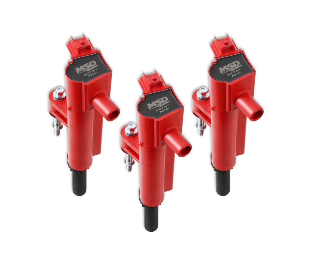 MSD Ignition Coil Blaster Chrysler 3.7L Red 3-Pack 2009-2013 Dodge/Jeep/Ram 3.7L V6 MSD Ignition