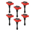 MSD Ignition Coil Blaster Series Fits Nissan/Infiniti 3.5L Red 6-Pack Fits Nissan 2007-2020 350Z/Altima/Maxima/Murano/Pathfinder/Quest Infiniti 2008-2020 G25 2.5L/Ex35/Fx35/G35/Jx35/M35/M35H/Q50/Q70/Qx60 3.5L Engine MSD Ignition