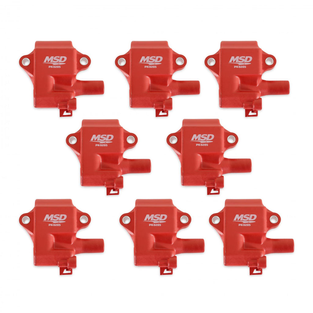 MSD Ignition Coil Pro Power Series GM LS1/Ls6 Engines 8-Pack 1997-2004 GM Cars W/Vin G/S 1998-2006 GM Trucks W/Vin E/D (8Th Digit) Additional 2-Pin Connector MSD Ignition