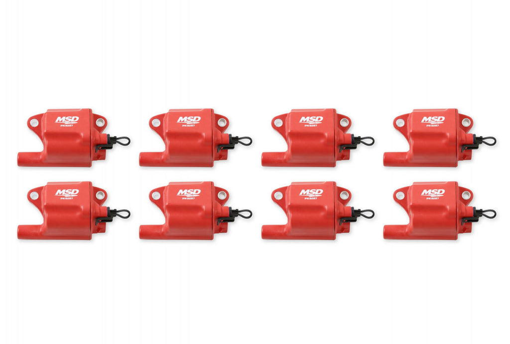 MSD Ignition Coil Pro Power Series GM LS2/Ls7 Engines 8-Pack 2005-2013 GM Cars 5.3/6.0/7.0/8.1L W/Vin M And C 2005-2013 GM Trucks 5.3/6.0L W/ Vin G/T/U/H (8Th Digit) MSD Ignition