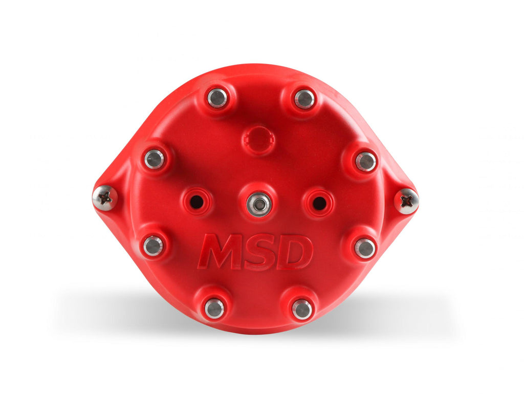 MSD Ready-To-Run Marine Distributor Ford 351C-460, Steel Gear MSD'S Marine Pro-Billet Distributor With Small Diameter Red Cap And Ready To Run W/Steel Gear, No Ignition Box Needed MSD Ignition