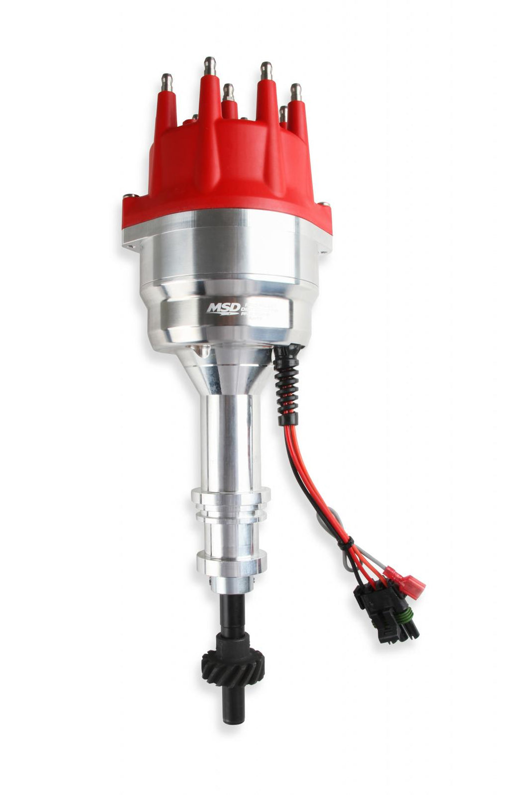 MSD Ready-To-Run Marine Distributor Ford 351C-460, Steel Gear MSD'S Marine Pro-Billet Distributor With Small Diameter Red Cap And Ready To Run W/Steel Gear, No Ignition Box Needed MSD Ignition
