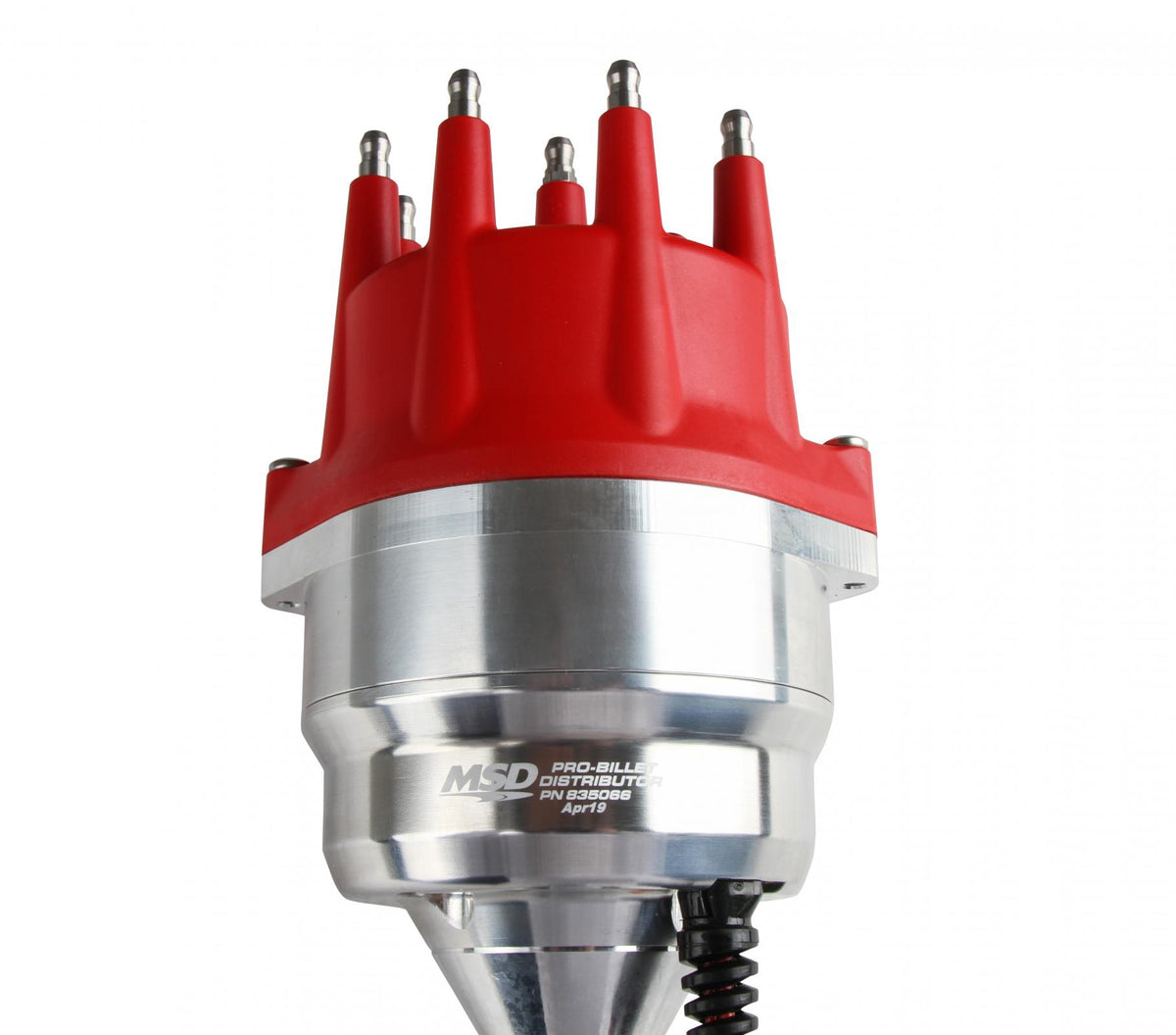 MSD Ready-To-Run Marine Distributor Ford 351C-460, Steel Gear MSD'S Marine Pro-Billet Distributor With Small Diameter Red Cap And Ready To Run W/Steel Gear, No Ignition Box Needed MSD Ignition