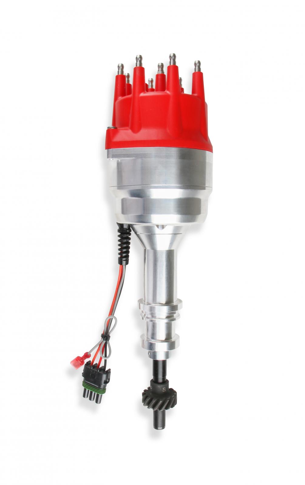 MSD Ready-To-Run Marine Distributor Ford 351C-460, Steel Gear MSD'S Marine Pro-Billet Distributor With Small Diameter Red Cap And Ready To Run W/Steel Gear, No Ignition Box Needed MSD Ignition