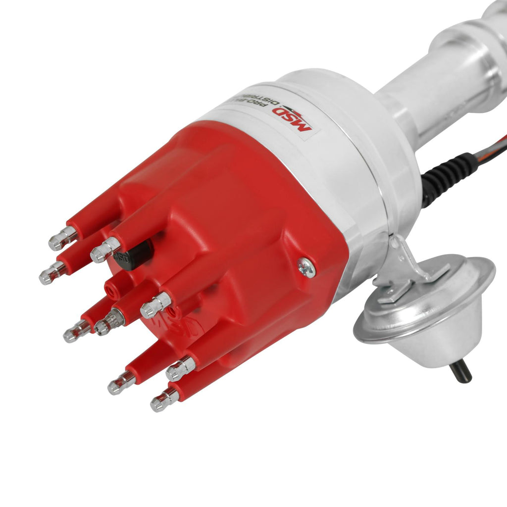 Ford 351C-460 Ready-To-Run Pro-Billet Distributor Ready-To-Run Distributors Include A Built-In Ignition Module. No MSD Ignition Control Required. Includes An Iron Gear And A Rev Limiter MSD Ignition