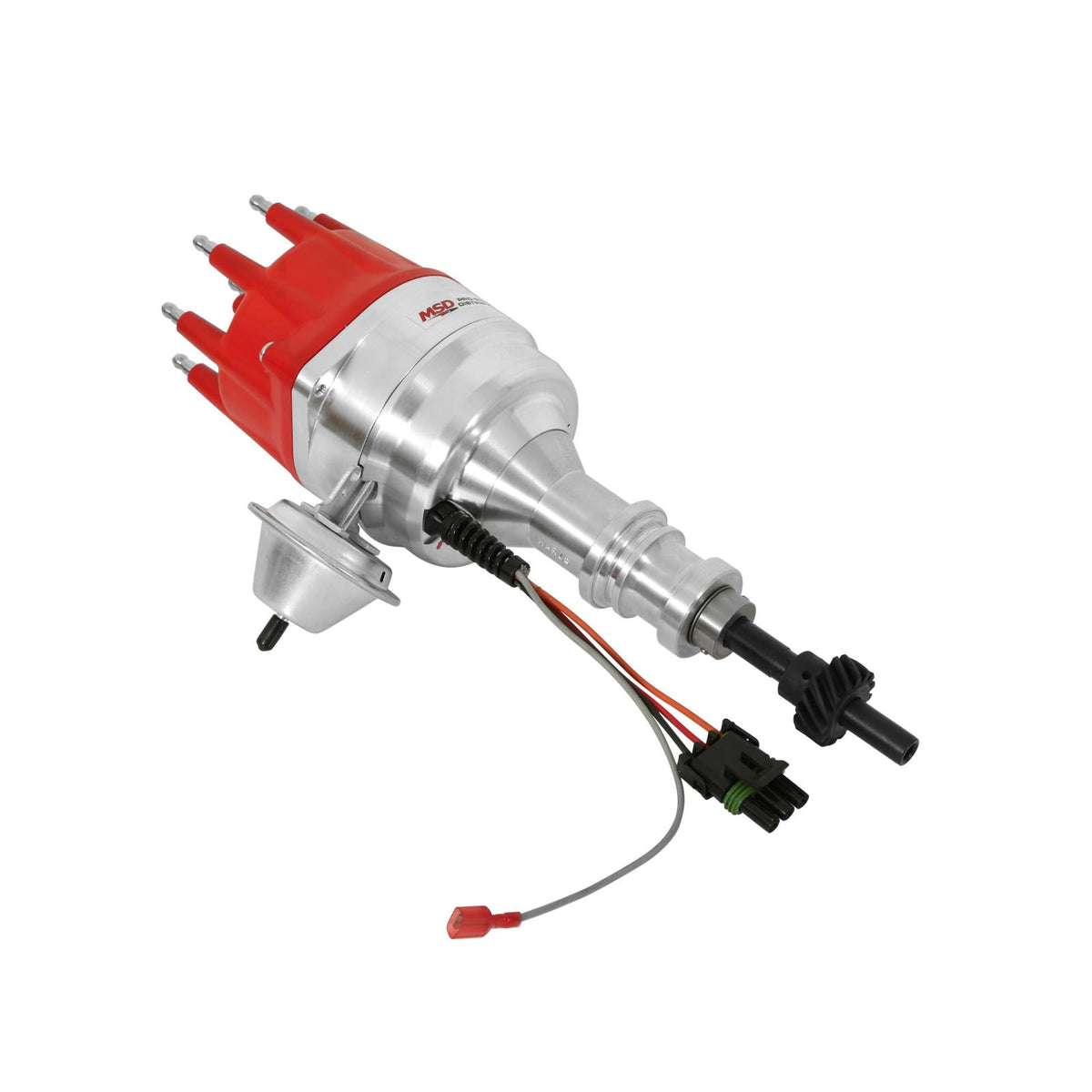 Ford 289/302 Ready-To-Run Distributor, Steel Gear Ready-To-Run Distributors Include A Built-In Ignition Module. No MSD Ignition Control Required. Includes A Steel Gear And A Rev Limiter MSD Ignition
