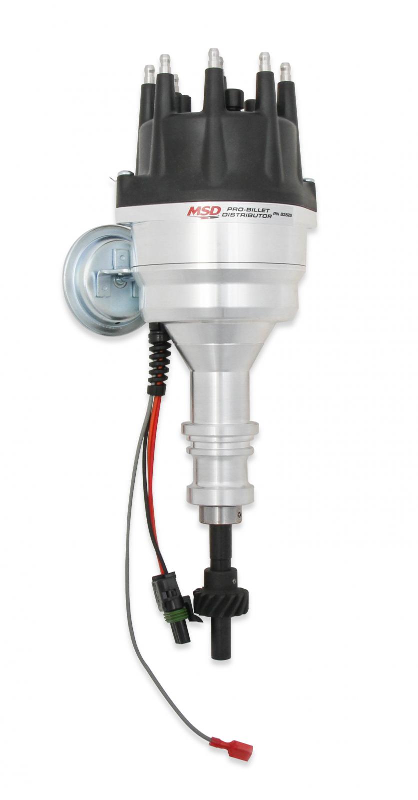 Ford 289/302 Ready-To-Run Distributor, Black Cap Ready-To-Run Distributors Include A Built-In Ignition Module. No MSD Ignition Control Required. Includes An Iron Gear And A Rev Limiter MSD Ignition