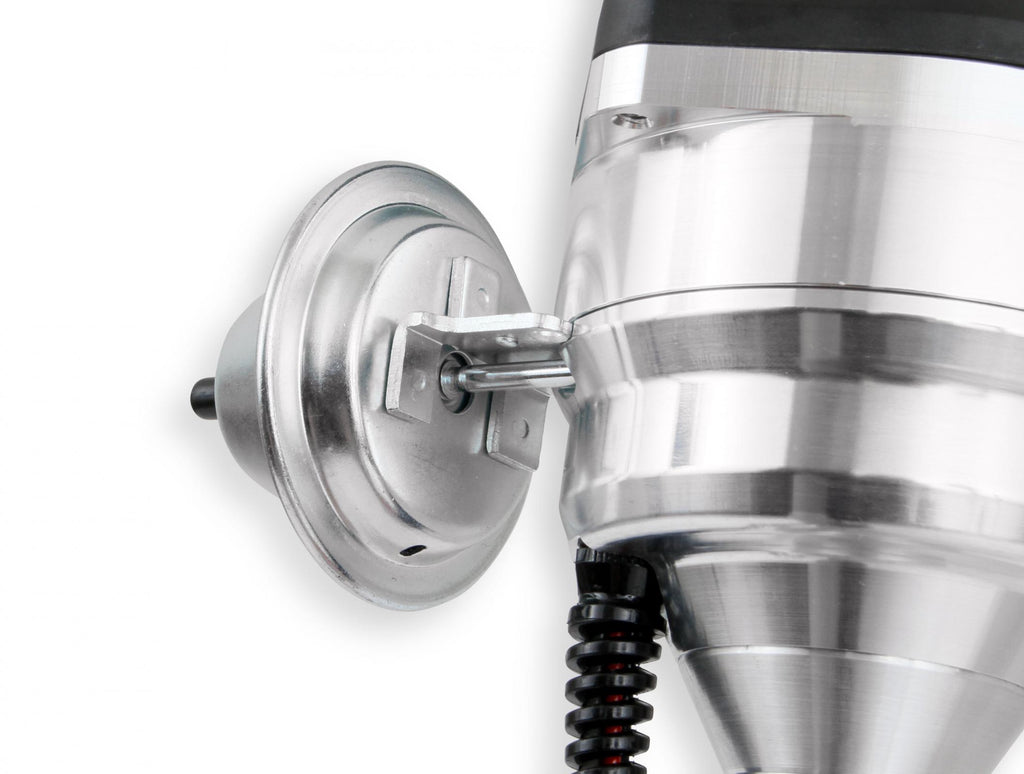 Distributor, Ford 289/302, Ready-To-Run, Black Cap, Steel Gear MSD'S Pro-Billet Distributor With Small Diameter Black Cap And Ready To Run W/Vacuum Advance And Steel Gear, No Ignition Box Needed MSD Ignition