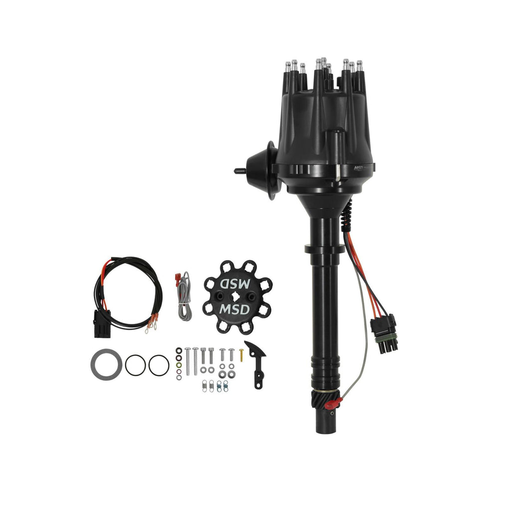 Black Chevy V8 W/Internal Module Distributor Black Ready-To-Run Distributors Include A Built-In Ignition Module-No MSD Ignition Control Required MSD Ignition