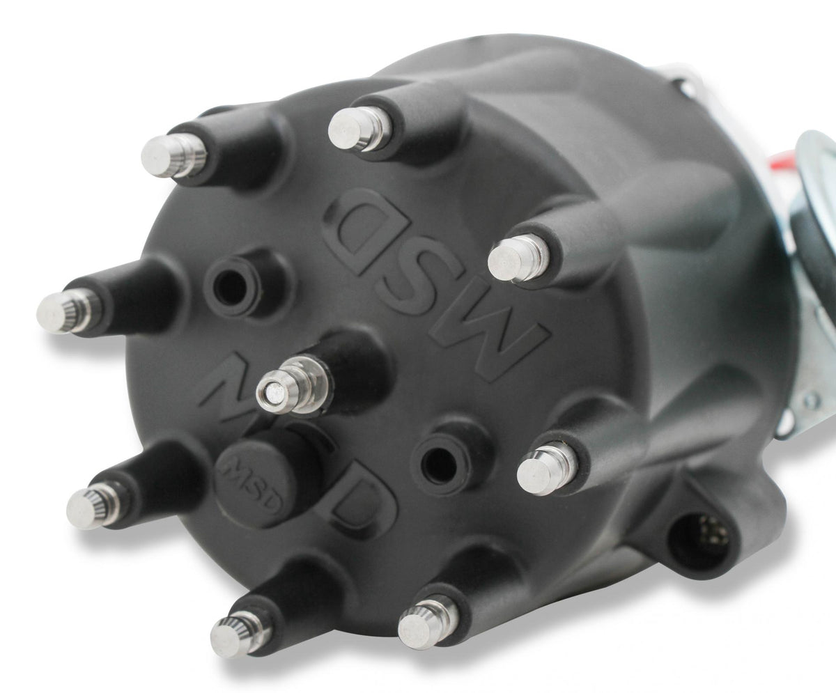 Chevy V8 W/Internal Module Distributor And Black Cap Ready-To-Run Distributors Include A Built-In Ignition Module So No MSD Ignition Control Required And Supplied With Black Cap MSD Ignition