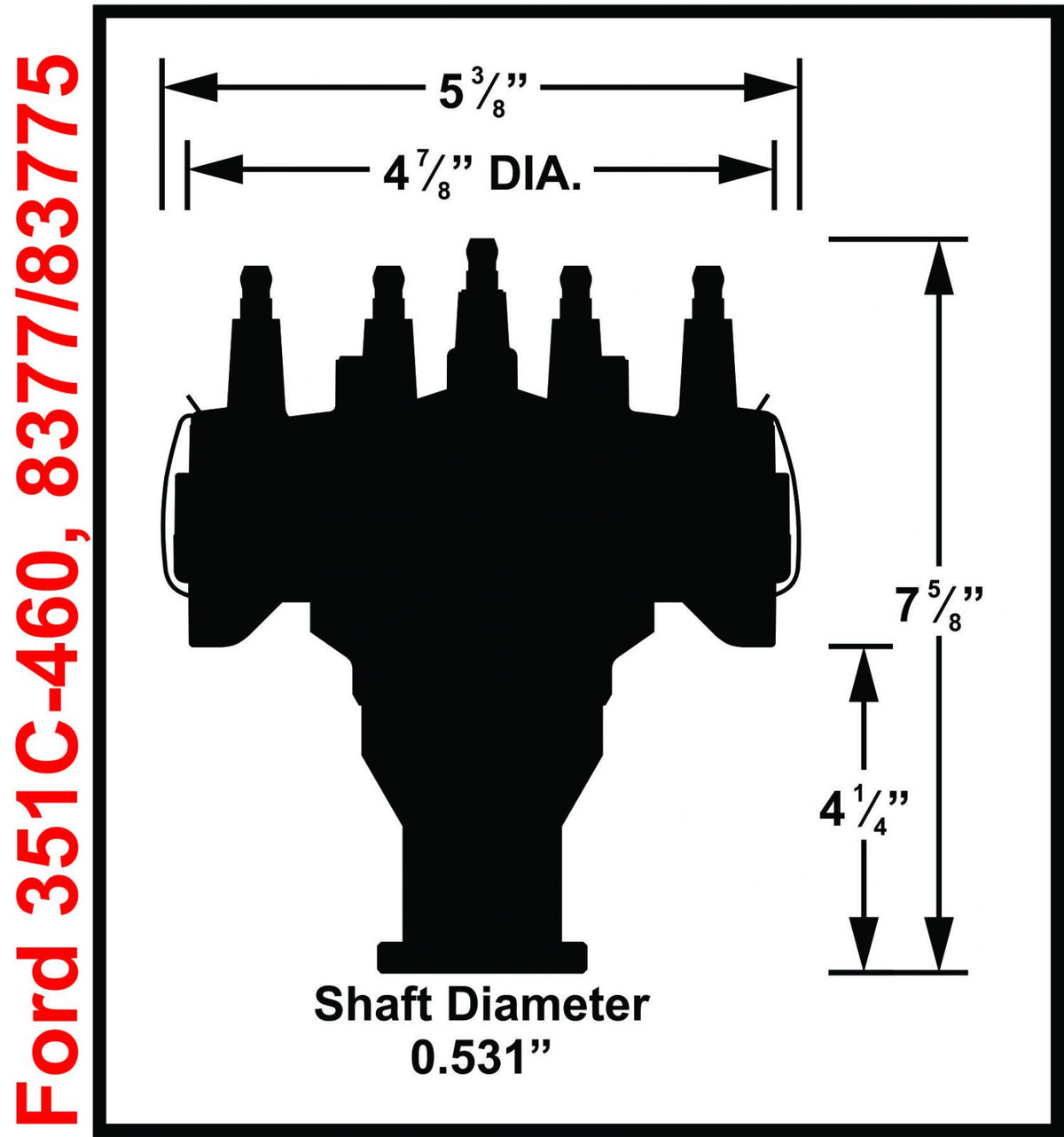 Ford 351C 460 Crank Trigger Distributor Distributor Designed For Race Applications Using MSD Crank Trigger Systems Bronze Large Cap MSD Ignition