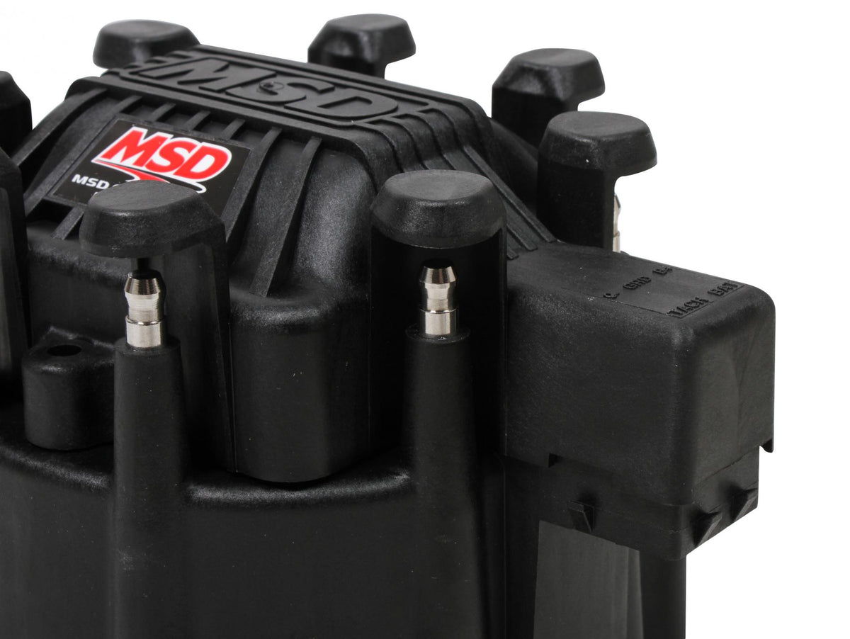 Black Extreme Output Hei Cap/Rotor Kit Black Distributor Cap / Cap And Rotor Kit MSD Ignition