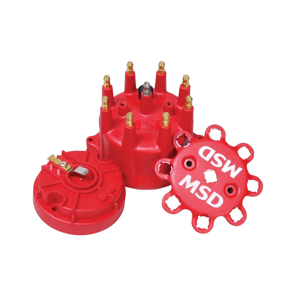 MSD Red Cap/Rotor Kit Kit Contains Small Diameter MSD Cap, Pn 8431 And Race Rotor, Pn 8467 MSD Ignition
