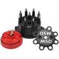 Black Small Diameter Cap And Rotor Kit Kit Contains Small Diameter MSD Cap, Pn 84313 And Race Rotor, Pn 8467 MSD Ignition