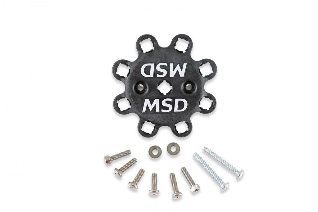Black Chevy V8 Hei Distributor Cap And Rotor The Kit Includes MSD Cap, Pn 84333 And Race Rotor, Pn 8467 MSD Ignition