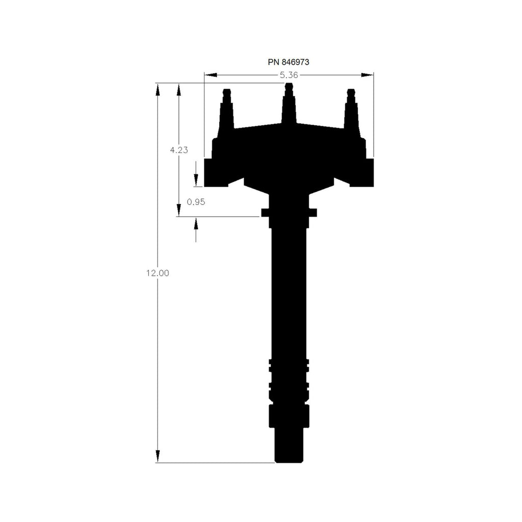 MSD Black Chevy Low-Profile Crank Trigger Distributor MSD Black Low-Profile Chevy Racing Distributor MSD Ignition