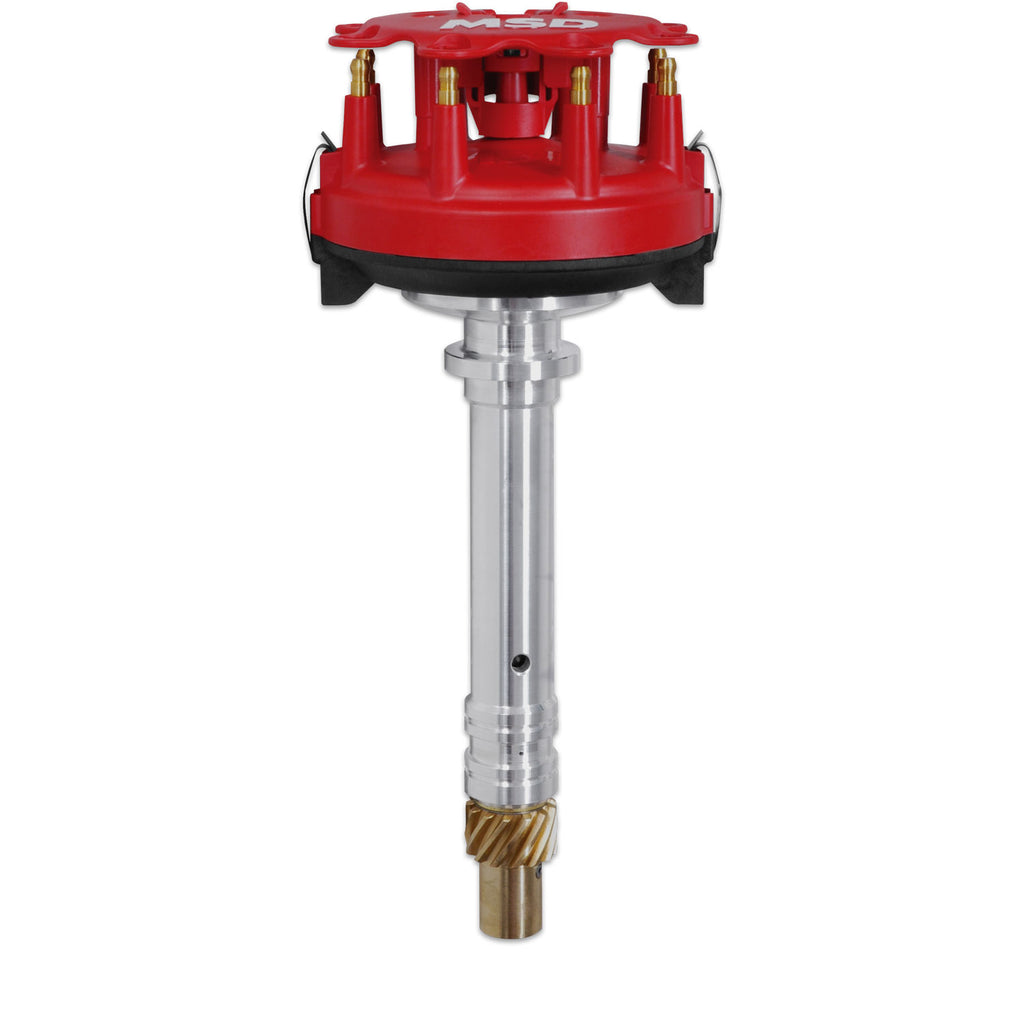 Chevy V8 Crank Trigger Distributor Low-Profile Racing Distributor, Must Be Used With An MSD 6, 7 Or 8-Series Ignition And A Crank Trigger MSD Ignition