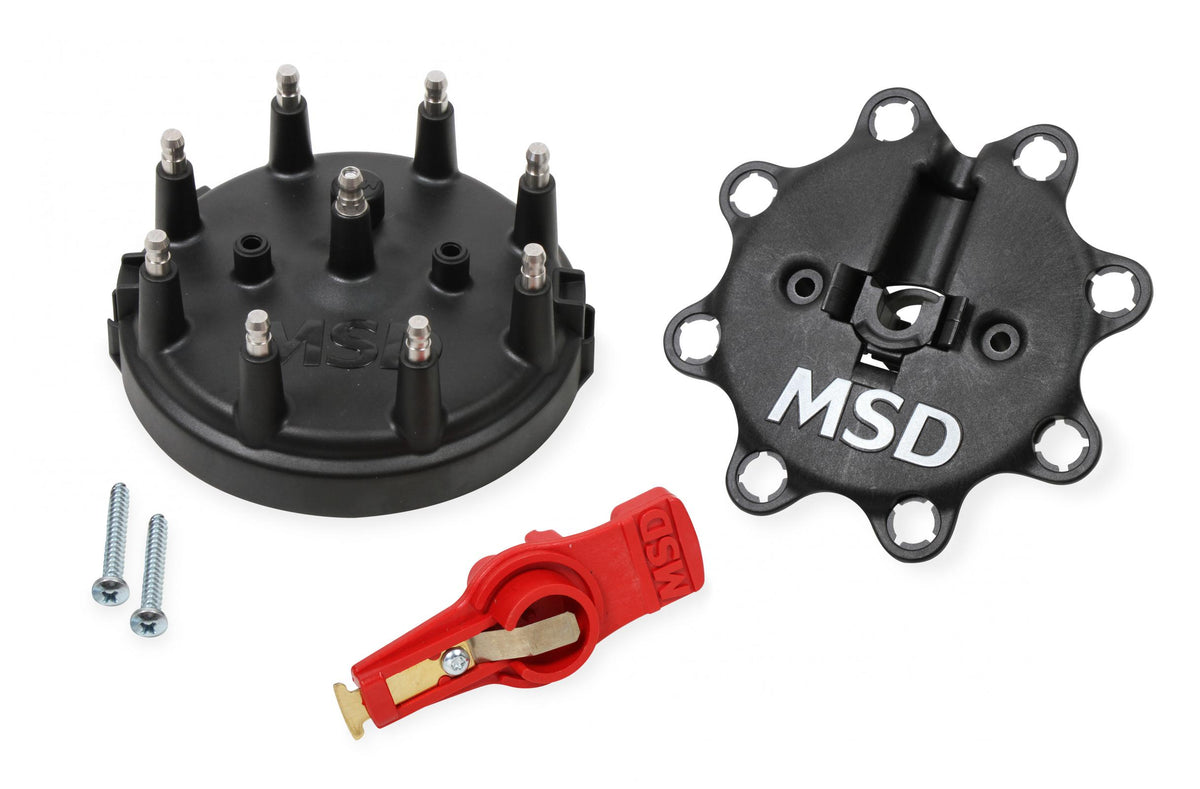Black Distributor Cap/Rotor Kit, MSD/Ford V8 Tfi Black Distributor Cap / Cap And Rotor Kit MSD Ignition