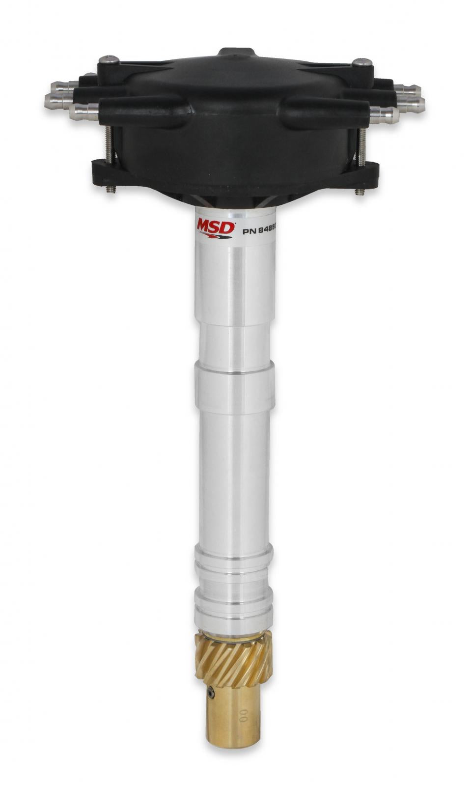 Chevy Crank Trigger Distributor With Black Crab Cap Low-Profile, Black Crab Cap Racing Distributor MSD Ignition