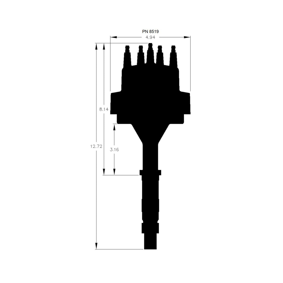 Amc V8 Distributor Fits 290, 304, 343, 360, 390, 401 Engines. Must Be Used With An MSD 6, 7 Or 8-Series Ignition MSD Ignition